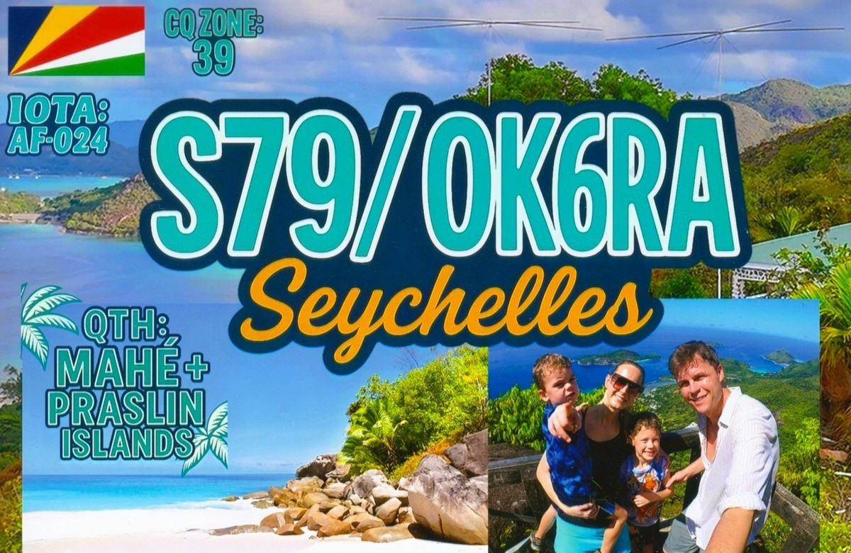 S79/OK6RA Seychelles QSL