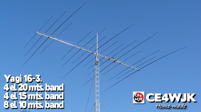 CE4WJK Rancagua, Chile. Antennas.