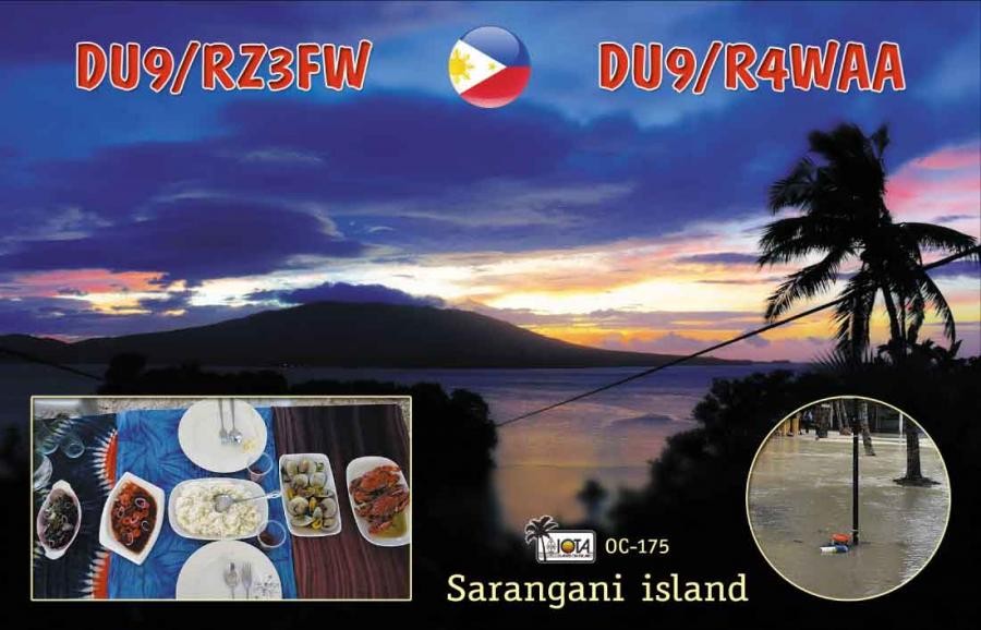 DU9/RZ3FW DU9/R4WAA Sarangani Island QSL