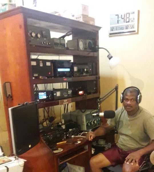 9Z4W Anthony Simon, Scarborough, Tobago Island, Trinidad and Tobago. Radio Room Shack.