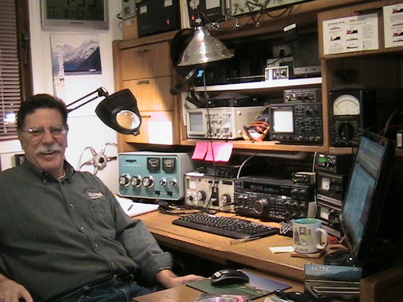 AL7TC Terry Clark, Palmer, Alaska. Radio Room Shack.