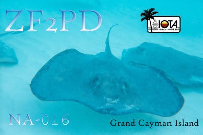 ZF2PD Peter DElia, Grand Cayman Island, Cayman Islands. QSL.