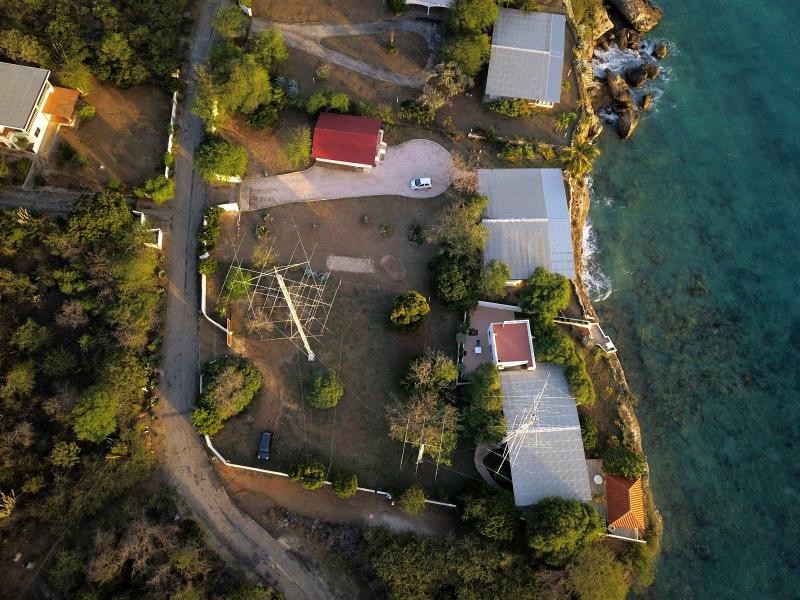 PJ2ND Curacao Island PJ2T Amateur Radio Contest Station aerial view