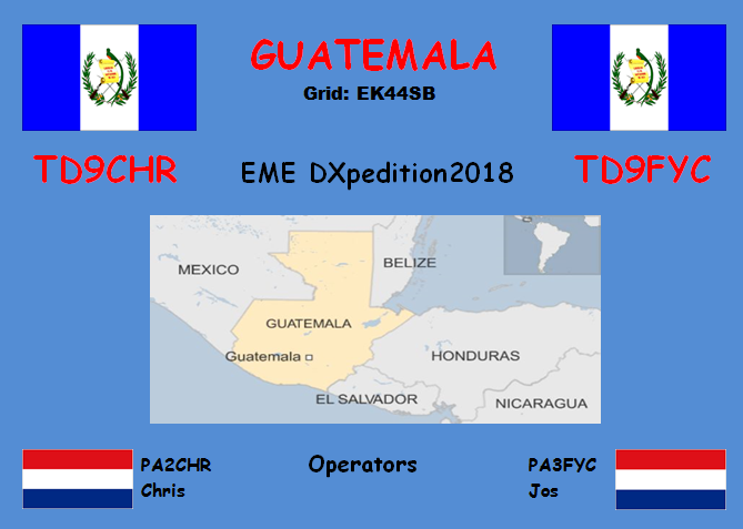 TD9CHR TD9FYC Guatemala EME DX Pedition