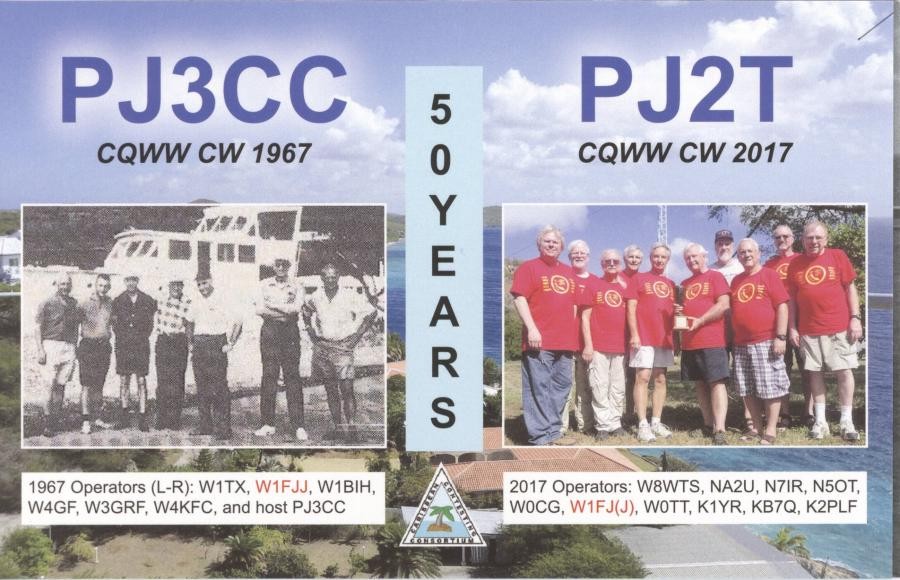PJ2T Curacao Island 50 Years CQ WW DX CW Contest 2017