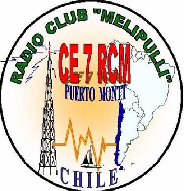 CE7RCM Radio Club Melipulli, Puerto Montt, Chile. Logo.