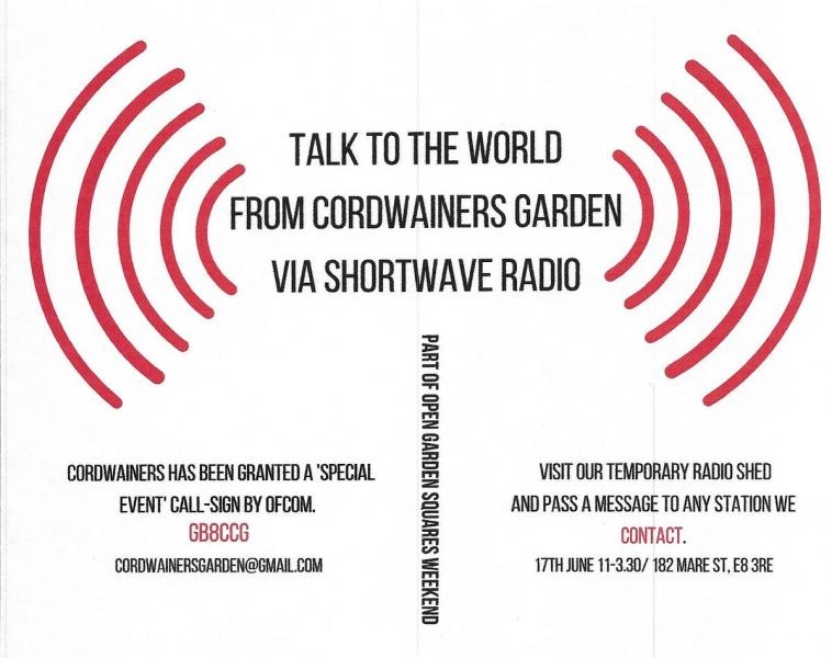 GB8CCG Cordwainers Community Garden. Talk to the World