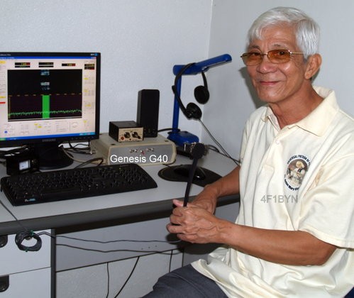 4F1BYN Maximino Santos, Antipolo, Luzon Island, Philippines. Radio Room Shack.