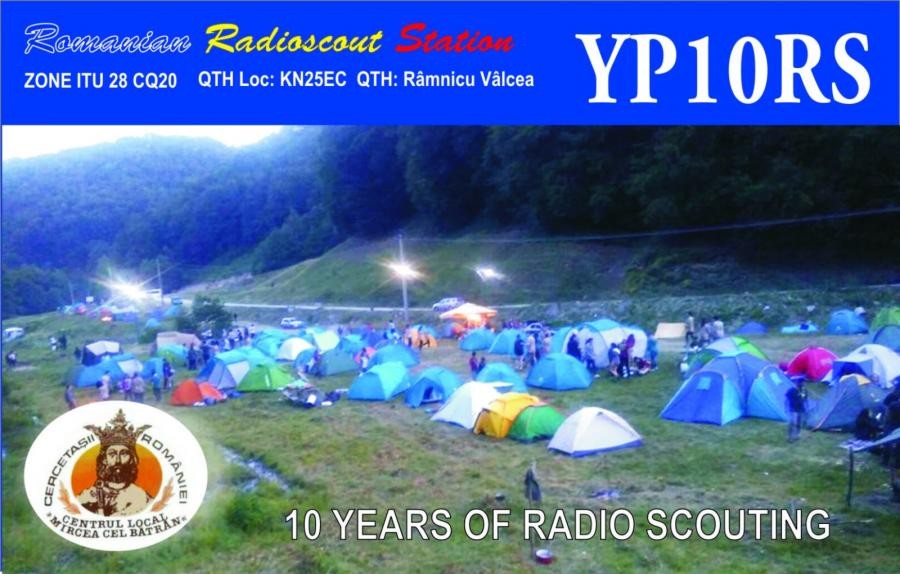 YP10RS Radioclubul Cozia, Ramnicu Valcea, Romania. 10 years Radioscouting.