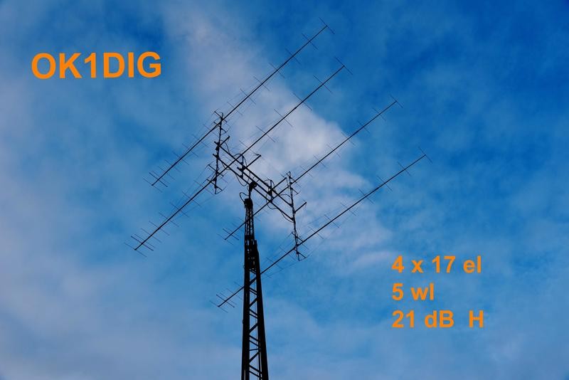 OK1DIG Daniel Glanc, Evan, Czech Republic. VHF EME Antennas.