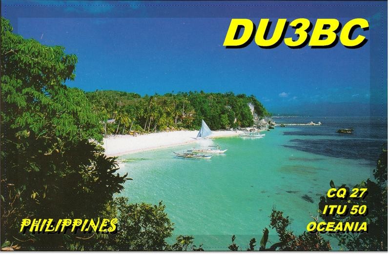 DU3BC DU3T Ronald Schiltmans, San Miguel, Calumpit, Bulacan, Philippines. QSL Card.
