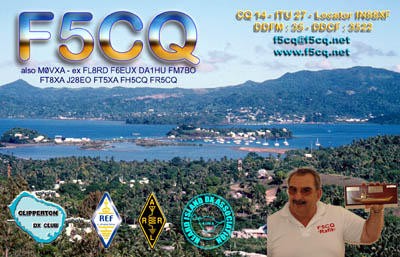 F5CQ Rafik Djandji, La Chapelle du Lou, France. QSL Card.