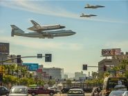 Space Shuttle over Los Angeles