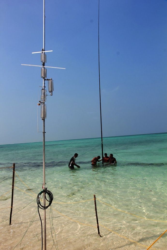 Остров Агатти VU7AG Вертикальная антенна Остров Агатти VU7AG Вертикальная антенна