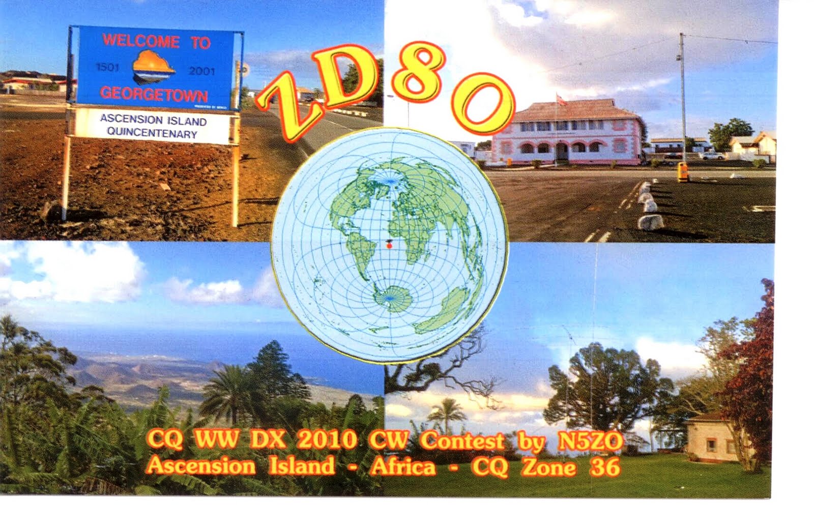 Остров Вознесения ZD8O QSL Остров Вознесения ZD8O QSL
