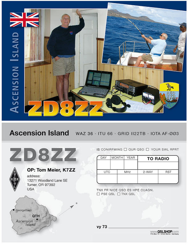   ZD8ZZ QSL 2011