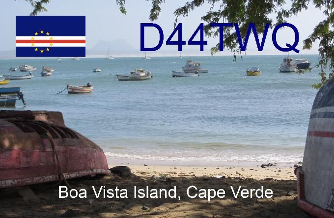 Boa Vista Island Cabo Verde D44TWQ QSL Boa Vista Island Cabo Verde D44TWQ QSL