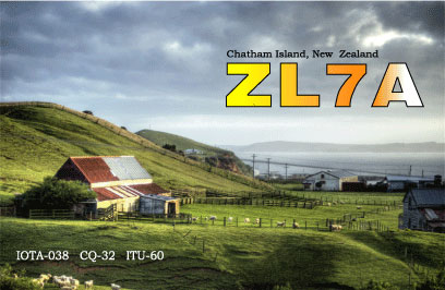 Chatham Islands ZL7A QSL Chatham Islands ZL7A QSL
