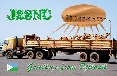 Djibouti J28NC QSL Djibouti J28NC QSL