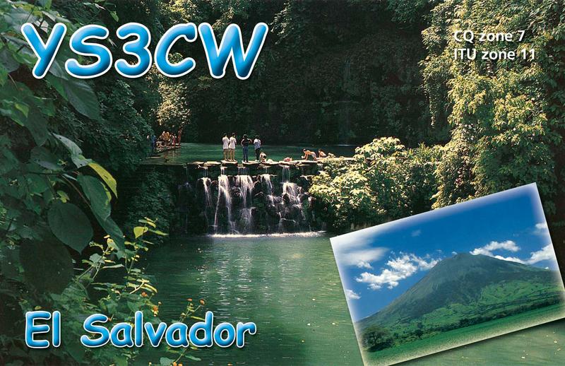 El Salvador YS3CW QSL El Salvador YS3CW QSL