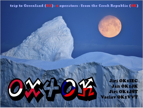 Гренландия OX4OK QSL Гренландия OX4OK QSL