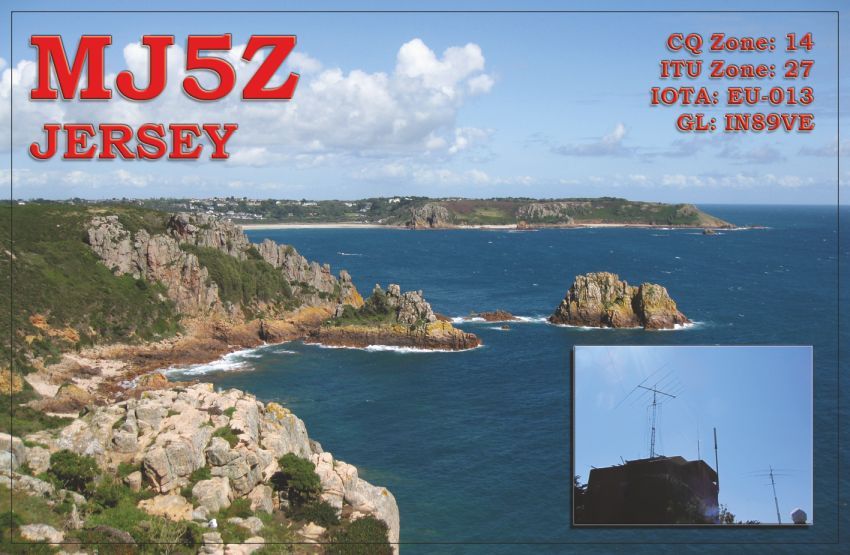 Jersey Island MJ5Z QSL Jersey Island MJ5Z QSL