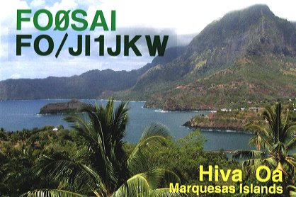 Leeward Islands FO/JI1JKW French Polynesia Leeward Islands FO/JI1JKW French Polynesia
