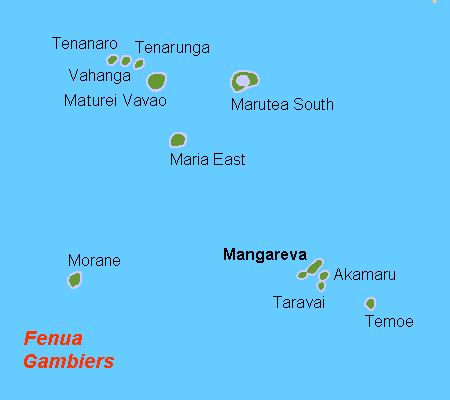 Mangreva Island Gambier Islands TX6T MAP