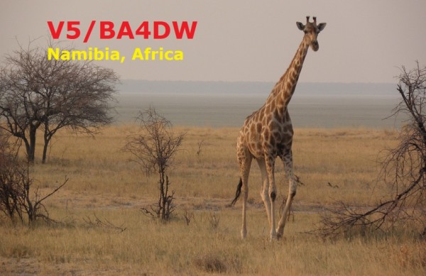 Namibia V5/BA4DW QSL