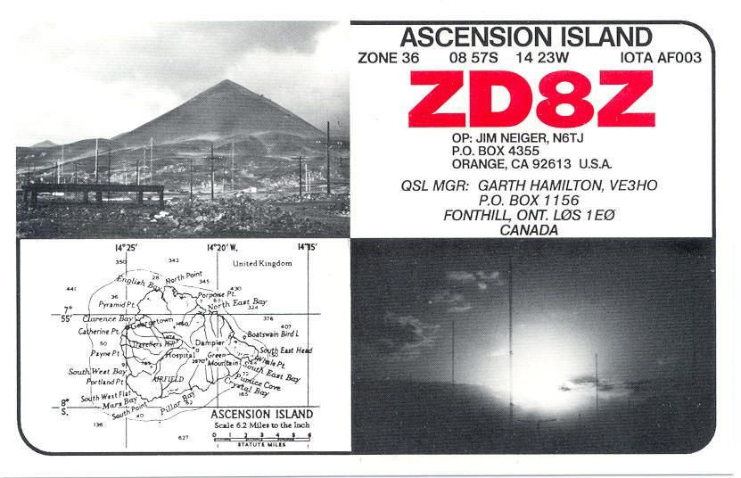 Остров Вознесения ZD8Z QSL 2 Остров Вознесения ZD8Z QSL 2