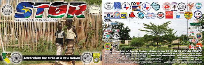 Republic of South Sudan ST0R QSL Republic of South Sudan ST0R QSL