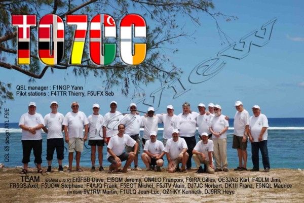 Reunion Island TO7CC QSL Reunion Island TO7CC QSL