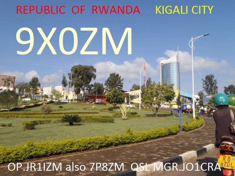 Rwanda 9X0ZM QSL Rwanda 9X0ZM QSL