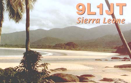 Sierra Leone 9L1JT QSL Sierra Leone 9L1JT QSL
