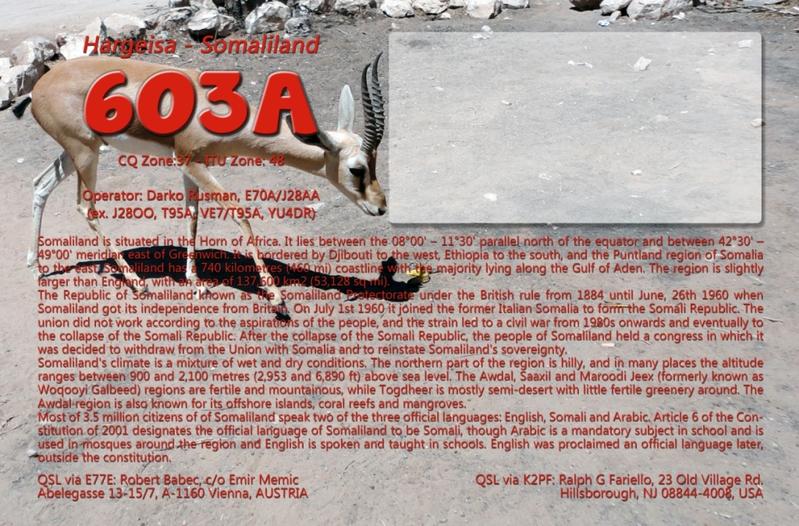 Somaliland 6O3A QSL small rear Somaliland 6O3A QSL small rear