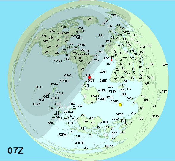 Южно Оркнейские Острова VP8ORK Grey Line 07GMT Южно Оркнейские Острова VP8ORK Grey Line 07GMT