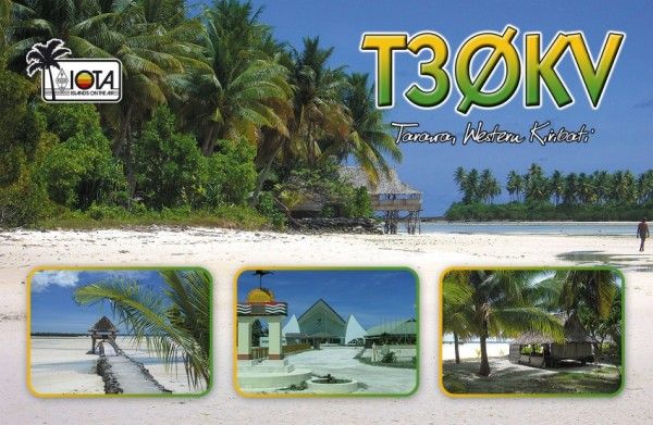 Tarawa Island Kiribati T30KV QSL Tarawa Island Kiribati T30KV QSL