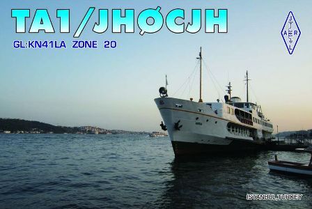 Турция TA1/JH0CJH QSL  Турция TA1/JH0CJH QSL