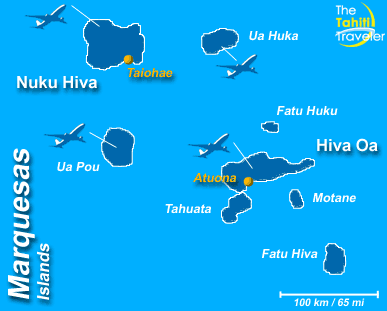 Ua Pou Island Marquesas Islands FO/F6CTL Map The Tahiti Traveler