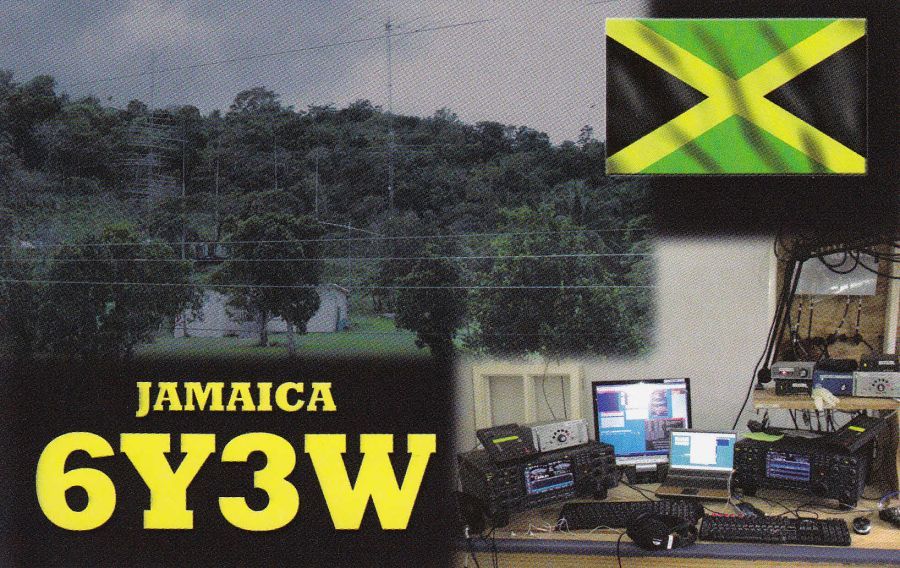 Ямайка 6Y3W QSL Ямайка 6Y3W QSL