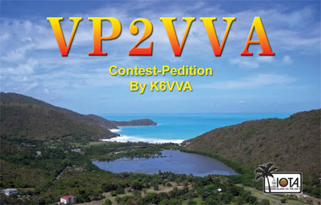 VP2VVA QSL Британские Виргинские острова VP2VVA QSL Британские Виргинские острова