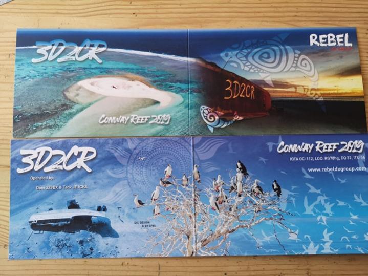 3D2CR Conway Reef QSL Status Image 2