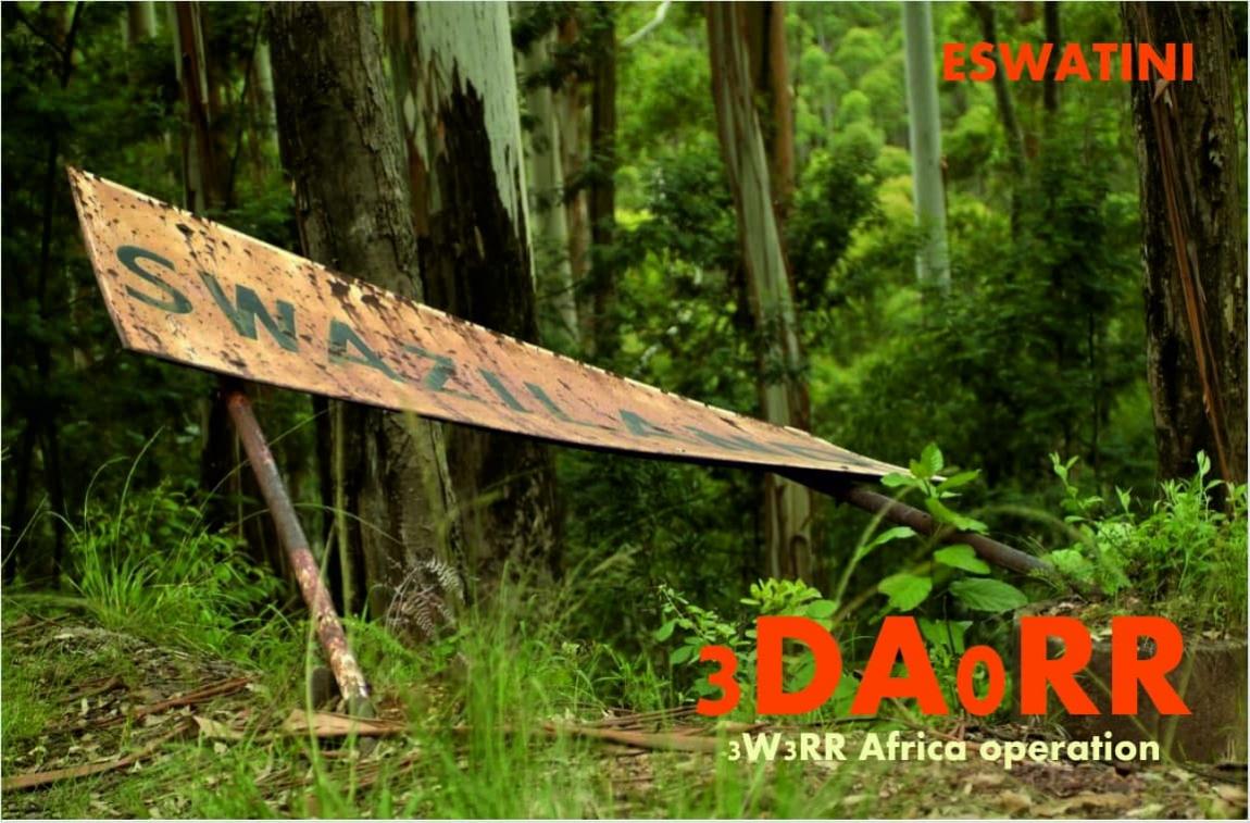3DA0RR Eswatini QSL Card 3DA0RR Eswatini QSL Card