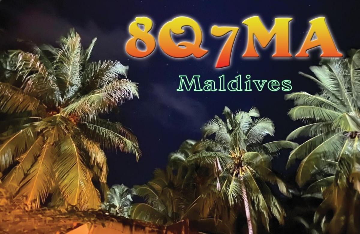 8Q7MA Mathiveri Maldives QSL Card