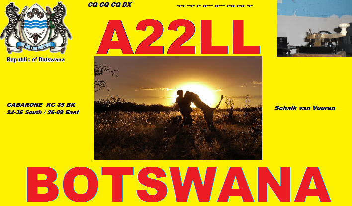 Botswana A22LL QSL  Botswana A22LL QSL