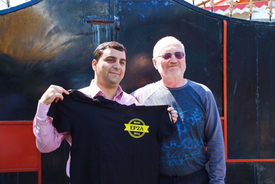 EP2A Iran YL2GM with CRA Representative. EP2A Iran YL2GM with CRA Representative.