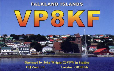 Falkland Islands VP8KF QSL Falkland Islands VP8KF QSL