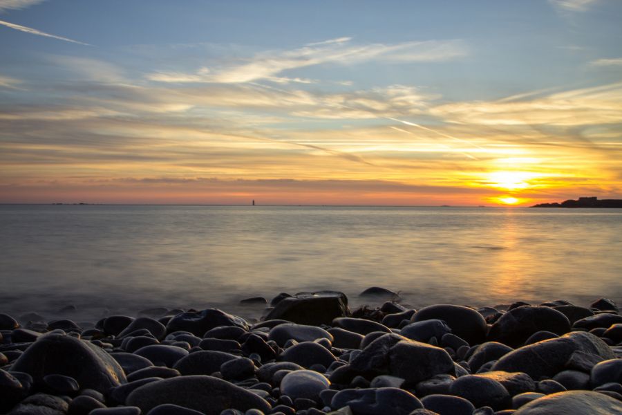 Guernsey Island GU0URR Tourist attractions spot Sunrise Guernsey Island GU0URR Tourist attractions spot Sunrise
