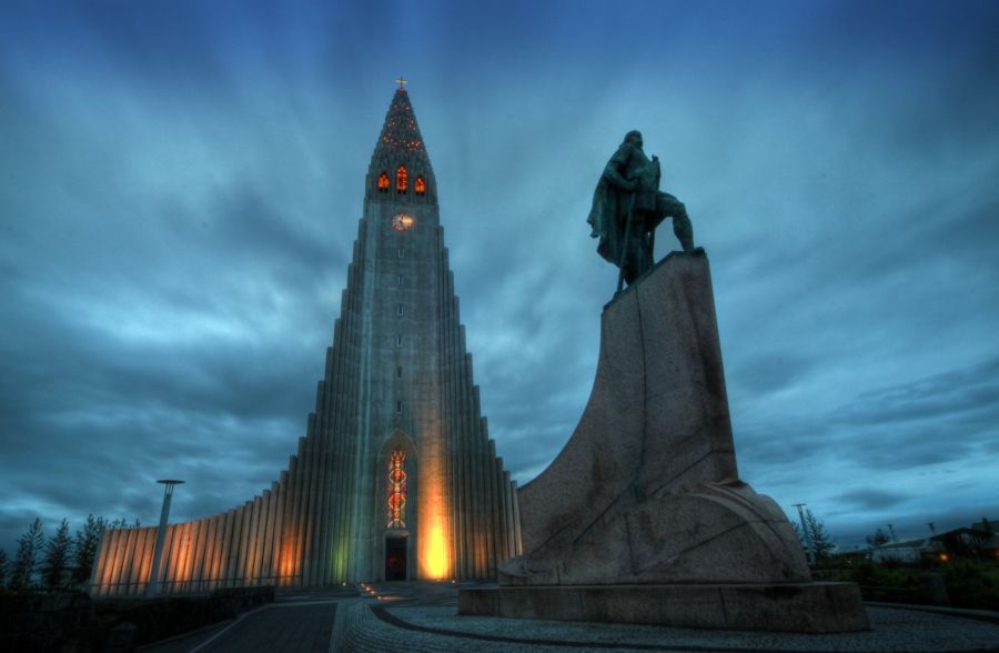 Iceland TF3WK Tourist attractions spot Hallgrímskirkja. Reykjavik. Iceland TF3WK Tourist attractions spot Hallgrímskirkja. Reykjavik.
