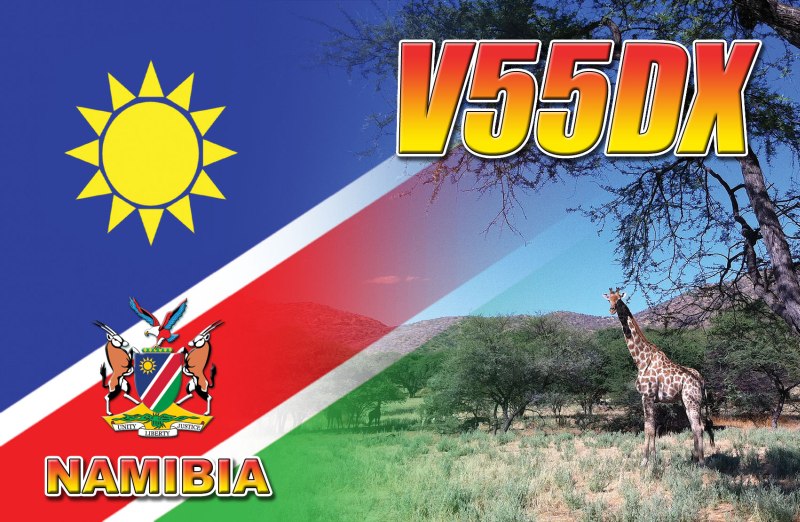 Namibia V55DX QSL Namibia V55DX QSL